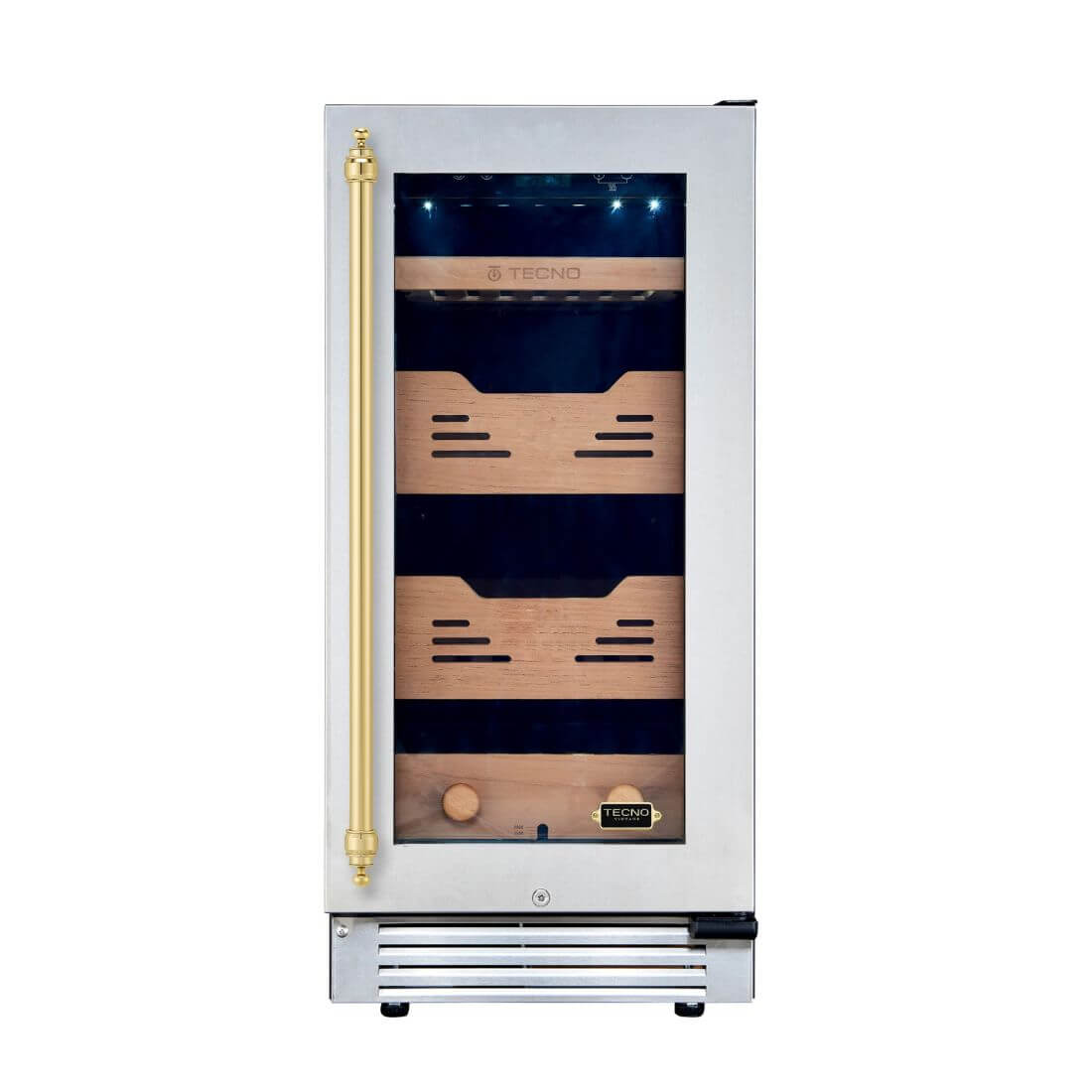 Umidor de Charutos Tecno Vintage para até 500 Charutos com controle automático de umidade e temperatura.